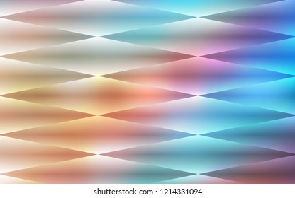 Light Blue, Yellow vector seamless cover in polygonal style. Illustration with set of colorful rectangles. Pattern for design of window blinds, curtains.