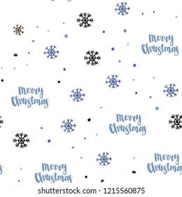 Light Blue, Yellow vector seamless texture with colored snowflakes. Colorful snowflakes with gradient on abstract background. Pattern for trendy fabric, wallpapers.