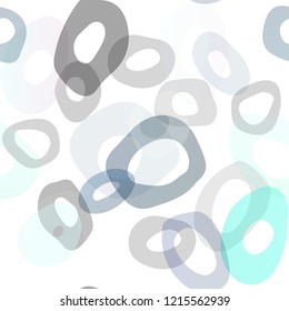 Light Blue, Yellow vector seamless template with spots. Modern abstract illustration with colorful water drops. Pattern for design of fabric, wallpapers.