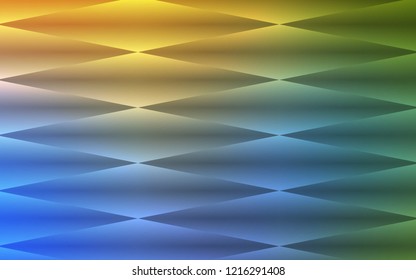 Light Blue, Yellow vector seamless texture in rectangular style. Decorative design in abstract style with rectangles. Trendy design for wallpaper, fabric makers.