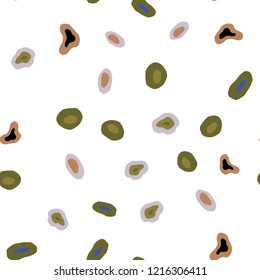 Light Blue, Yellow vector seamless texture with disks. Illustration with set of shining colorful abstract circles. Design for textile, fabric, wallpapers.