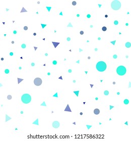 Light Blue, Yellow vector seamless pattern in polygonal style with circles. Abstract gradient illustration with circles, triangles. Template for business cards, websites.