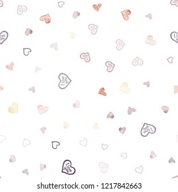 Light Blue, Yellow vector seamless pattern with colorful hearts. Illustration with hearts in love concept for valentine's day. Pattern can be used for valentine's ad, booklets.