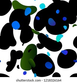 Light Blue, Yellow vector seamless backdrop with dots, spots. Abstract illustration with colored bubbles in nature style. Pattern for design of fabric, wallpapers.