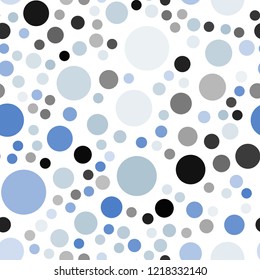 Light Blue, Yellow vector seamless cover with spots. Abstract illustration with colored bubbles in nature style. Beautiful design for your business advert.