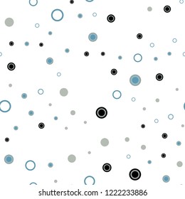 Light Blue, Yellow vector seamless cover with spots. Modern abstract illustration with colorful water drops. Pattern for trendy fabric, wallpapers.