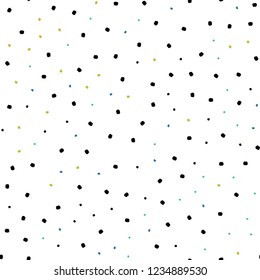 Light Blue, Yellow vector seamless backdrop with dots. Abstract illustration with colored bubbles in nature style. Trendy design for wallpaper, fabric makers.