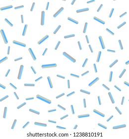 Light Blue, Yellow vector seamless, isometric cover with stright stripes. Lines on blurred abstract background with gradient. Texture for window blinds, curtains.