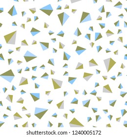 Light Blue, Yellow vector seamless, isometric pattern with polygonal style. Decorative design in abstract style with triangles. Design for wallpaper, fabric makers.