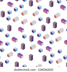 Light Blue, Yellow vector seamless, isometric pattern in square style. Abstract gradient illustration with rectangles. Pattern for trendy fabric, wallpapers.