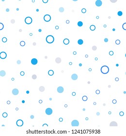 Light Blue, Yellow vector seamless template with circles. Beautiful colored illustration with blurred circles in nature style. Pattern for design of fabric, wallpapers.