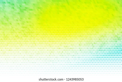 Light Blue, Yellow vector seamless texture in triangular style. Glitter abstract illustration with triangular shapes. Pattern for trendy fabric, wallpapers.