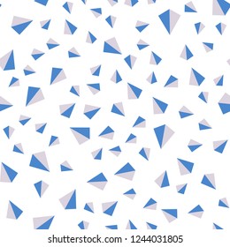 Light Blue, Yellow vector seamless, isometric cover with polygonal style. Illustration with set of colorful triangles. Pattern for design of fabric, wallpapers.