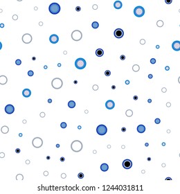 Light Blue, Yellow vector seamless template with circles. Beautiful colored illustration with blurred circles in nature style. Pattern for trendy fabric, wallpapers.