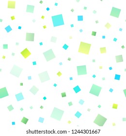 Light Blue, Yellow vector seamless cover in polygonal style. Modern abstract illustration with colorful rectangles. Pattern for commercials.