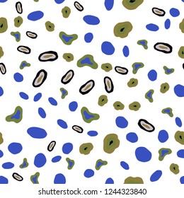 Light Blue, Yellow vector seamless texture with disks. Blurred bubbles on abstract background with colorful gradient. Trendy design for wallpaper, fabric makers.