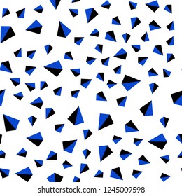 Light Blue, Yellow vector seamless, isometric texture with triangular style. Triangles on abstract background with colorful gradient. Pattern for design of fabric, wallpapers.