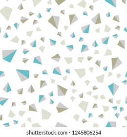 Light Blue, Yellow vector seamless, isometric template with crystals, triangles. Abstract gradient illustration with triangles. Pattern for trendy fabric, wallpapers.