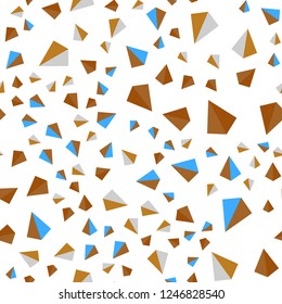 Light Blue, Yellow vector seamless, isometric cover with polygonal style. Glitter abstract illustration with triangular shapes. Pattern for trendy fabric, wallpapers.