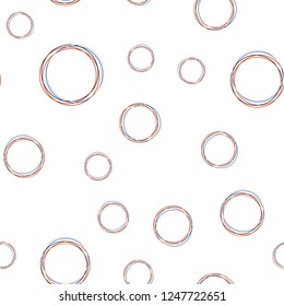 Light Blue, Yellow vector seamless texture with disks. Blurred bubbles on abstract background with colorful gradient. Pattern for design of fabric, wallpapers.