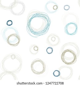 Light Blue, Yellow vector seamless backdrop with dots. Blurred bubbles on abstract background with colorful gradient. Template for business cards, websites.