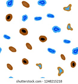 Light Blue, Yellow vector seamless template with circles. Beautiful colored illustration with blurred circles in nature style. Trendy design for wallpaper, fabric makers.