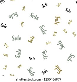 Light Blue, Yellow vector seamless template with selling words. Shining colorful illustration with isolated selling prices. Design for business ads, commercials.