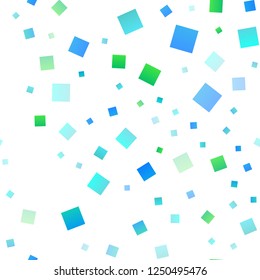 Light Blue, Yellow vector seamless template with crystals, rectangles. Illustration with set of colorful rectangles. Pattern for commercials.