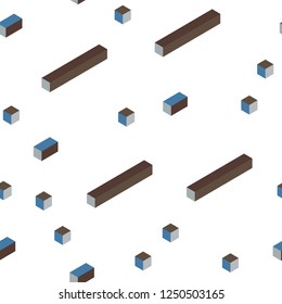 Light Blue, Yellow vector seamless, isometric background with rectangles. Decorative design in abstract style with rectangles. Pattern for trendy fabric, wallpapers.