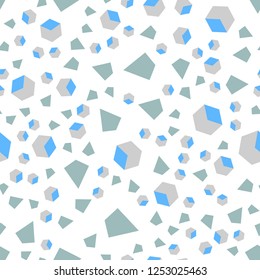 Light Blue, Yellow vector seamless, isometric layout with rectangles, triangles. Glitter abstract illustration with squares, lines. Design for wallpaper, fabric makers.
