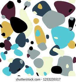Light Blue, Yellow vector seamless backdrop with dots. Illustration with set of shining colorful abstract circles. Template for business cards, websites.