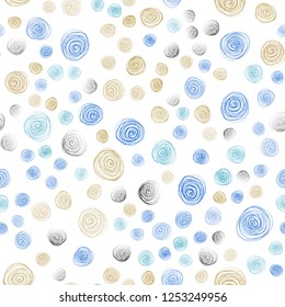 Light Blue, Yellow vector seamless doodle blurred pattern. Flowers on blurred abstract background with gradient. Completely new template for your business design.
