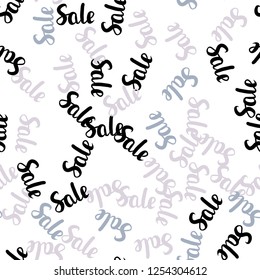 Light Blue, Yellow vector seamless background with 70, 90 % signs of sales. Gradient illustration with discount signs on white backdrop. Design for business ads, commercials.