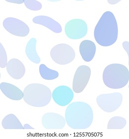 Light Blue, Yellow vector seamless backdrop with dots, spots. Colorful illustration with blurred circles in nature style. Trendy design for wallpaper, fabric makers.