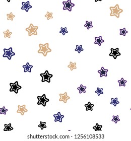 Light Blue, Yellow vector seamless pattern with christmas stars. Modern geometrical abstract illustration with stars. Template for business cards, websites.