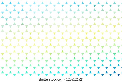 Light Blue, Yellow vector seamless layout with lines, triangles. Beautiful illustration with triangles in nature style. Pattern for design of fabric, wallpapers.
