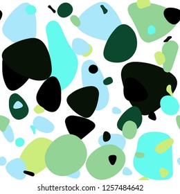 Light Blue, Yellow vector seamless background with bubbles. Glitter abstract illustration with blurred drops of rain. Pattern for design of fabric, wallpapers.