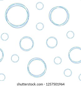 Light Blue, Yellow vector seamless background with bubbles. Abstract illustration with colored bubbles in nature style. Template for business cards, websites.