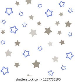 Light Blue, Yellow vector seamless texture with beautiful stars. Blurred decorative design in simple style with stars. Design for wallpaper, fabric makers.