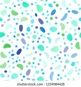 Light Blue, Yellow vector seamless texture with disks. Colorful illustration with blurred circles in nature style. Pattern for design of window blinds, curtains.