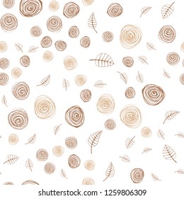 Light Blue, Yellow vector seamless natural backdrop with leaves and flowers. Shining colored illustration with leaves and flowers. Pattern for design of fabric, wallpapers.