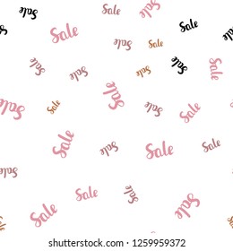 Light Blue, Yellow vector seamless texture with selling simbols. Shining colorful illustration with isolated selling prices. Backdrop for mega promotions, discounts.