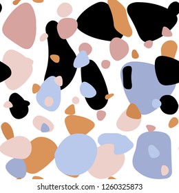 Light Blue, Yellow vector seamless background with bubbles. Glitter abstract illustration with blurred drops of rain. Pattern for trendy fabric, wallpapers.