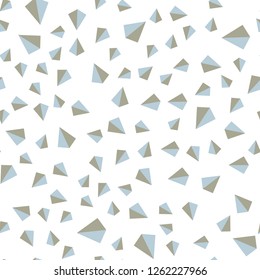 Light Blue, Yellow vector seamless, isometric texture with triangular style. Triangles on abstract background with colorful gradient. Texture for window blinds, curtains.
