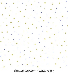 Light Blue, Yellow vector seamless texture with disks. Beautiful colored illustration with blurred circles in nature style. Pattern for design of window blinds, curtains.