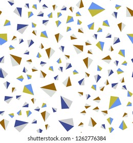 Light Blue, Yellow vector seamless, isometric pattern with polygonal style. Abstract gradient illustration with triangles. Template for business cards, websites.