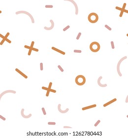 Light Blue, Yellow vector seamless background with lines, ovals. Trendy seamless illustration with abstract lines. Pattern for trendy fabric, wallpapers.