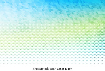 Light Blue, Yellow vector seamless background with triangles. Glitter abstract illustration with triangular shapes. Pattern for design of window blinds, curtains.