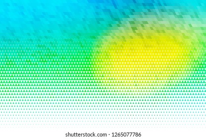 Light Blue, Yellow vector seamless cover in polygonal style. Abstract gradient illustration with triangles. Design for textile, fabric, wallpapers.