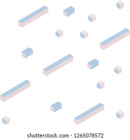 Light Blue, Yellow vector seamless, isometric backdrop with rhombus. Decorative design in abstract style with rectangles. Design for wallpaper, fabric makers.